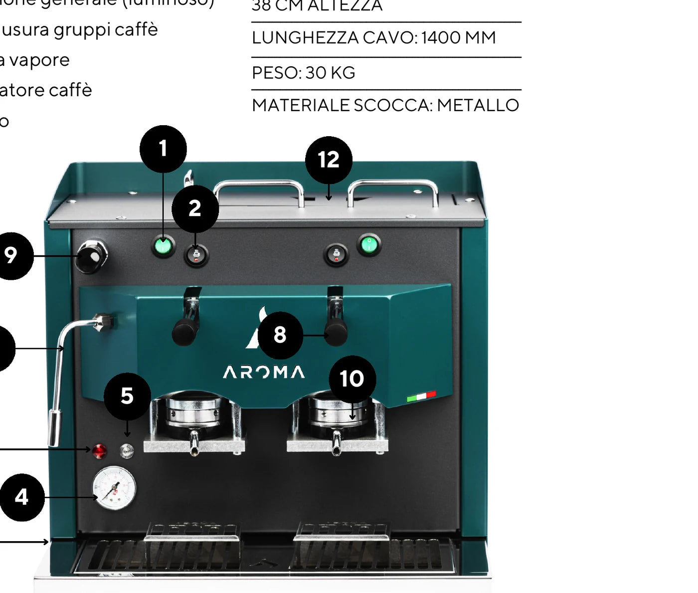Macchina professionale Aroma Compact vista frontale