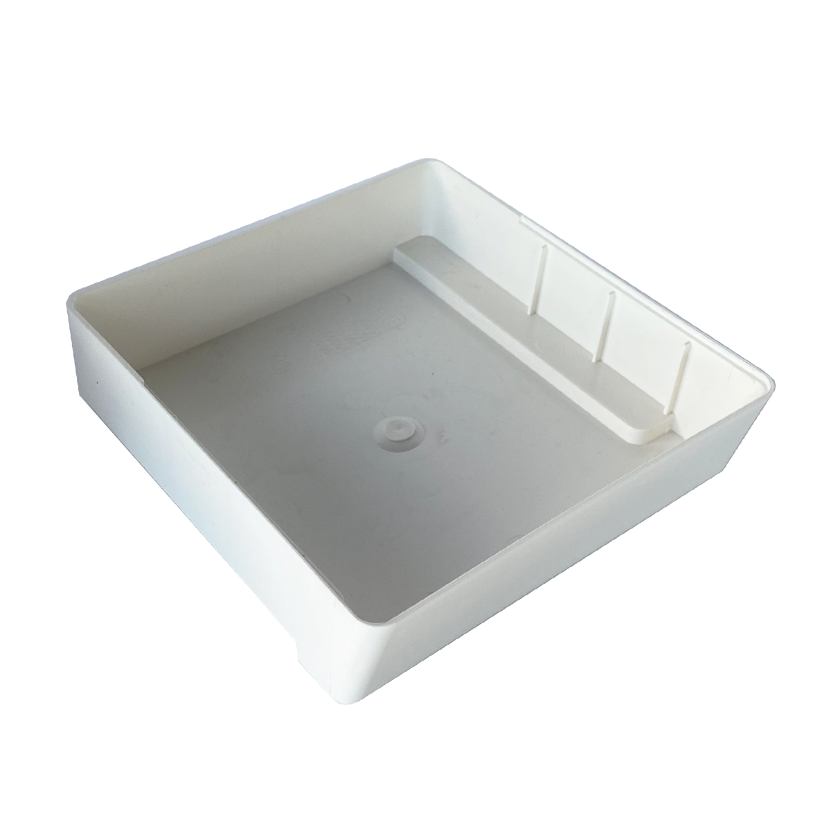 White plastic tray